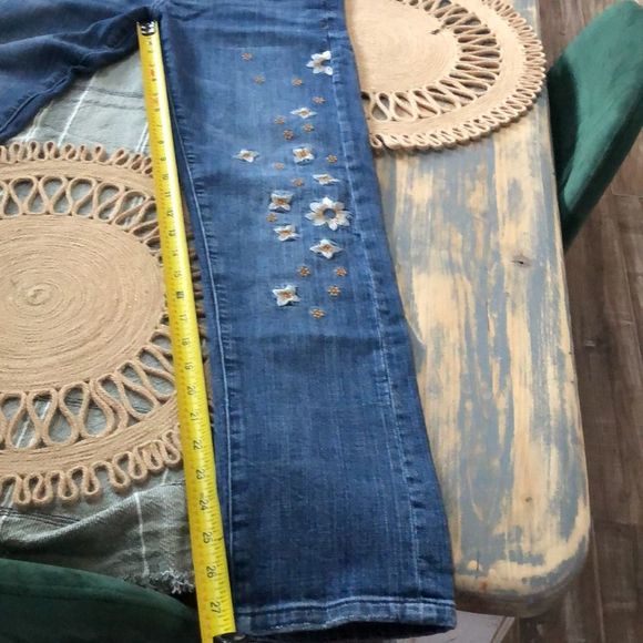 Anthropologie Pilcro and the Letterpress Size 26 Hyphen Fit Embroidered - Picture 12 of 14